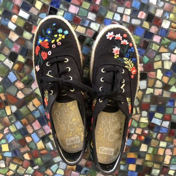 Keds black espadrille platforms - Picture 3 of 4